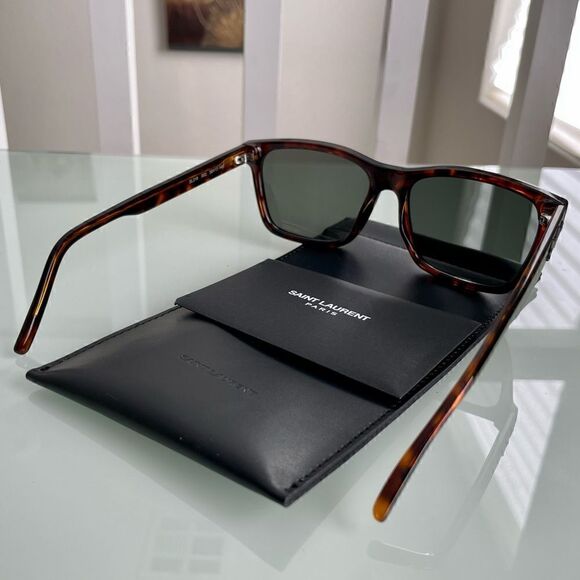 NWT Yves Saint Laurent Tortoise Unisex Sunglasses main image 3